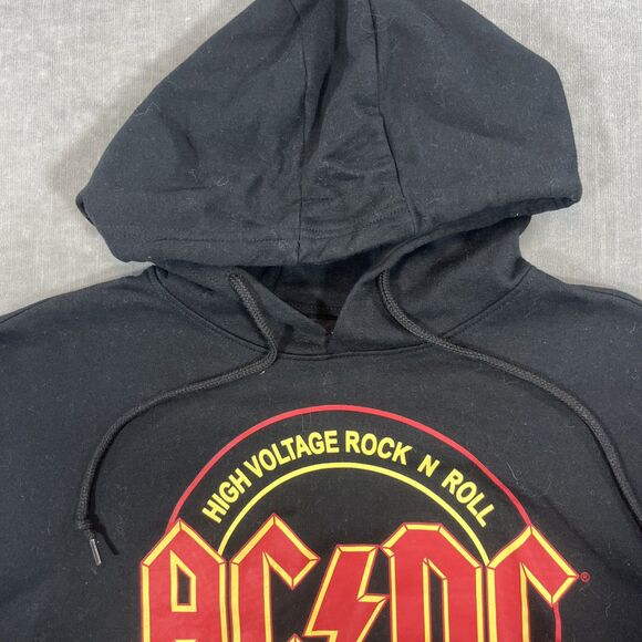 ACDC 1976 High Voltage Tour Women Medium Black Pullover Hoodie - Picture 2 of 6